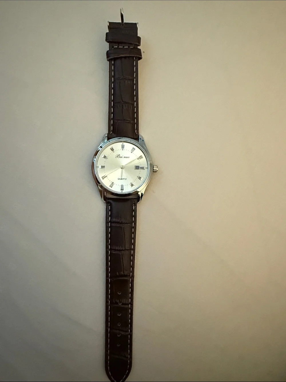 Classic Brown Leather Strap Quartz Watch